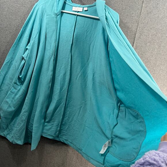 Belle Body by Kim Gravel TripleLuxe French Terry Open Car Spa Blue, Size 1X - Picture 3 of 14